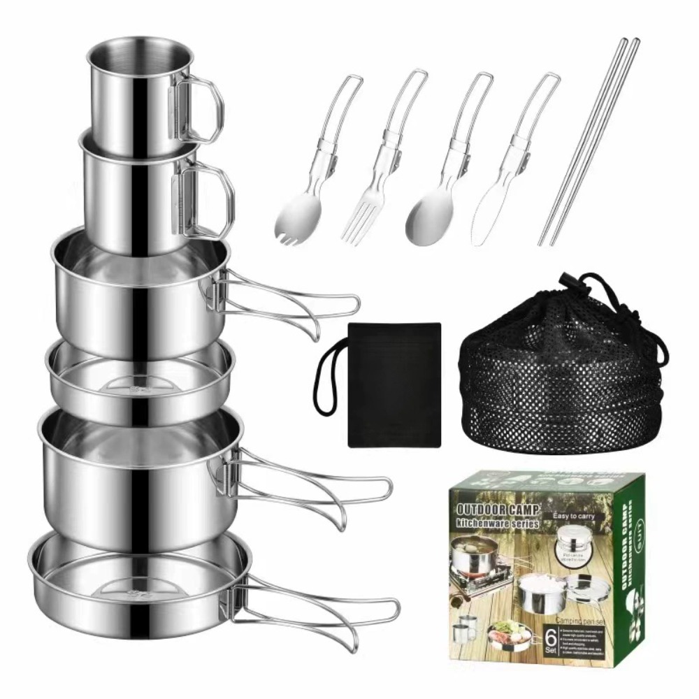 Camping Cooking Pots And Pans Set - 12PCS Adventure Camp Set da cucina