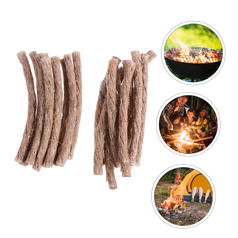 Camping Cooking Wood Stove - 12/24 pezzi stoppino di sopravvivenza cavo