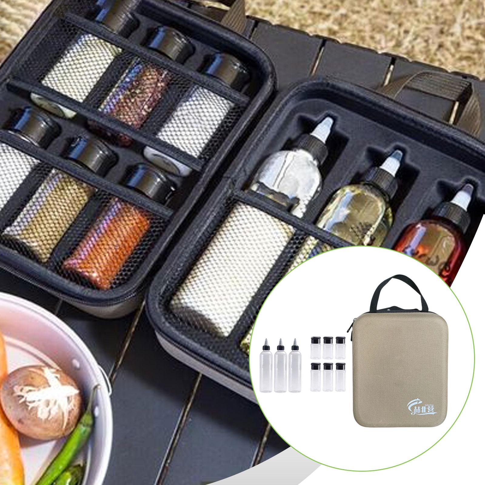 Camping Cooking Utensils Kit - 11x Kit barattoli di spezie da