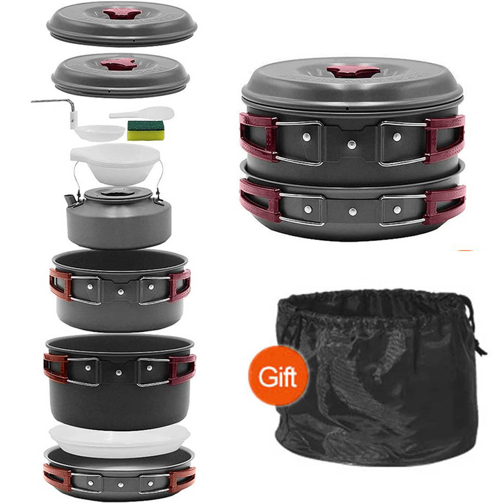 Camping Cooking Pots And Pans Set - Pentola da picnic per 3-4 persone