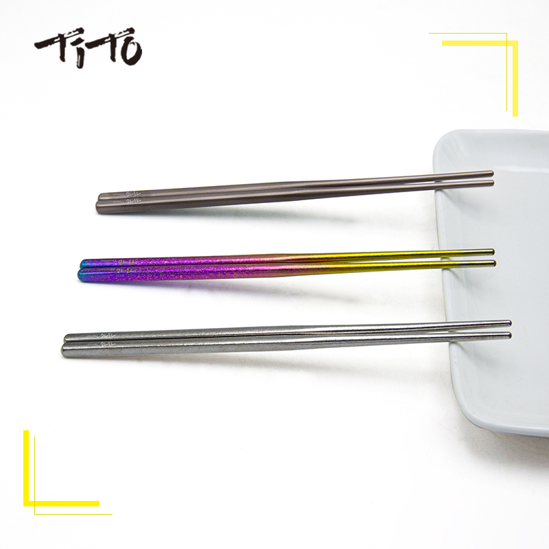Camping Cooking Utensils Kit - Bacchette TiTo in puro titanio stoviglie