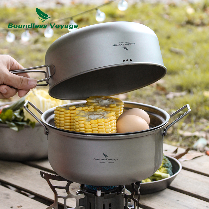 Boundless Voyage Titanium Pent - Camping Cooking Pots And Pans Set recensione e prezzo