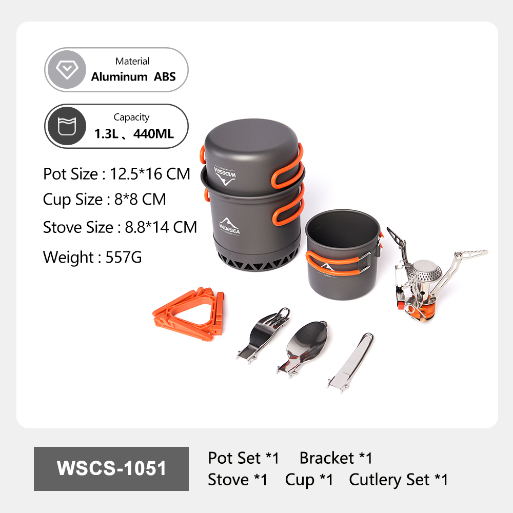 Widesea Set di pentole da camp - Camping Cooking Set For 4 recensione e prezzo