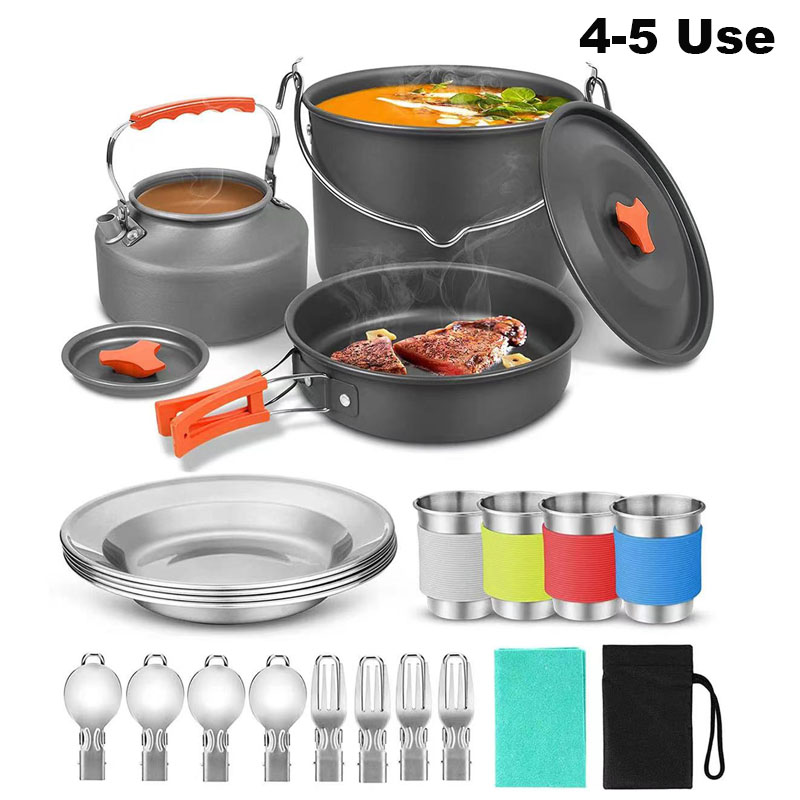 Set di pentole da campeggio al - Camping Cooking Set For 4 recensione e prezzo