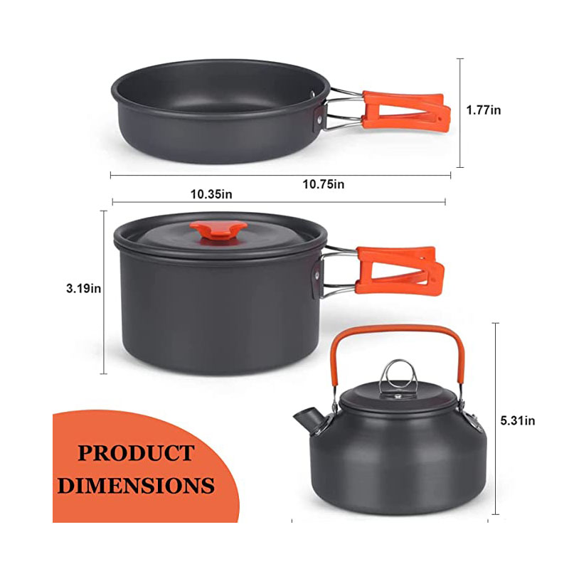 Set di pentole da campeggio al - Camping Cooking Set For 4 recensione e prezzo