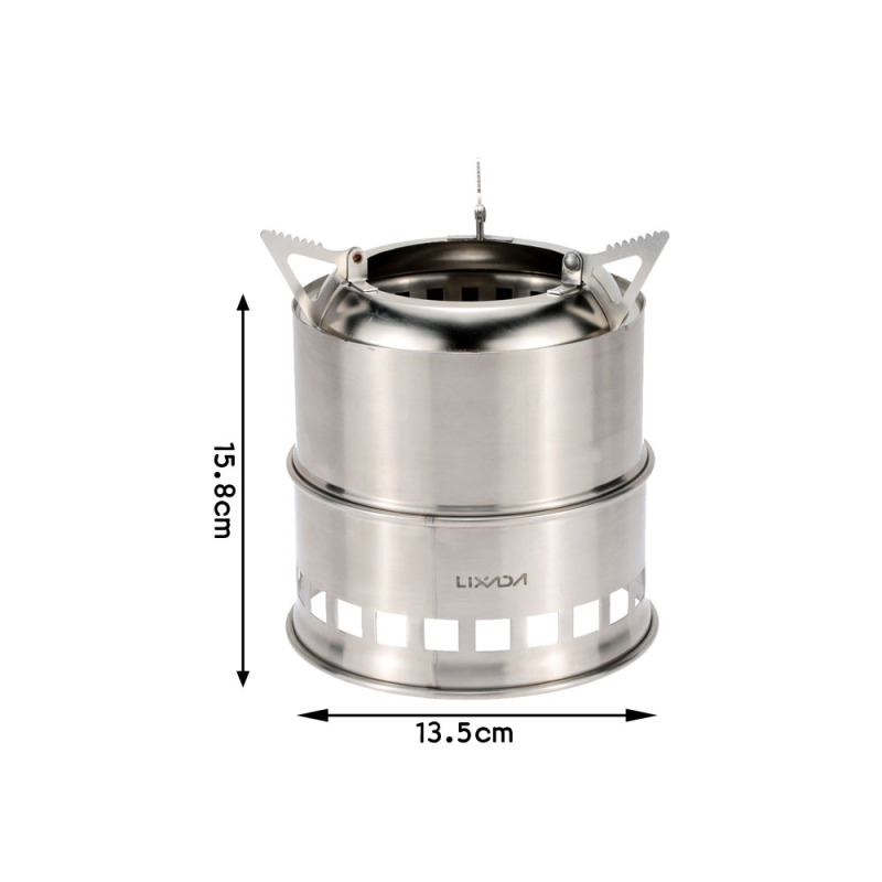 Lixada stufa a legna in acciai - Camping Cooking Wood Stove recensione e prezzo
