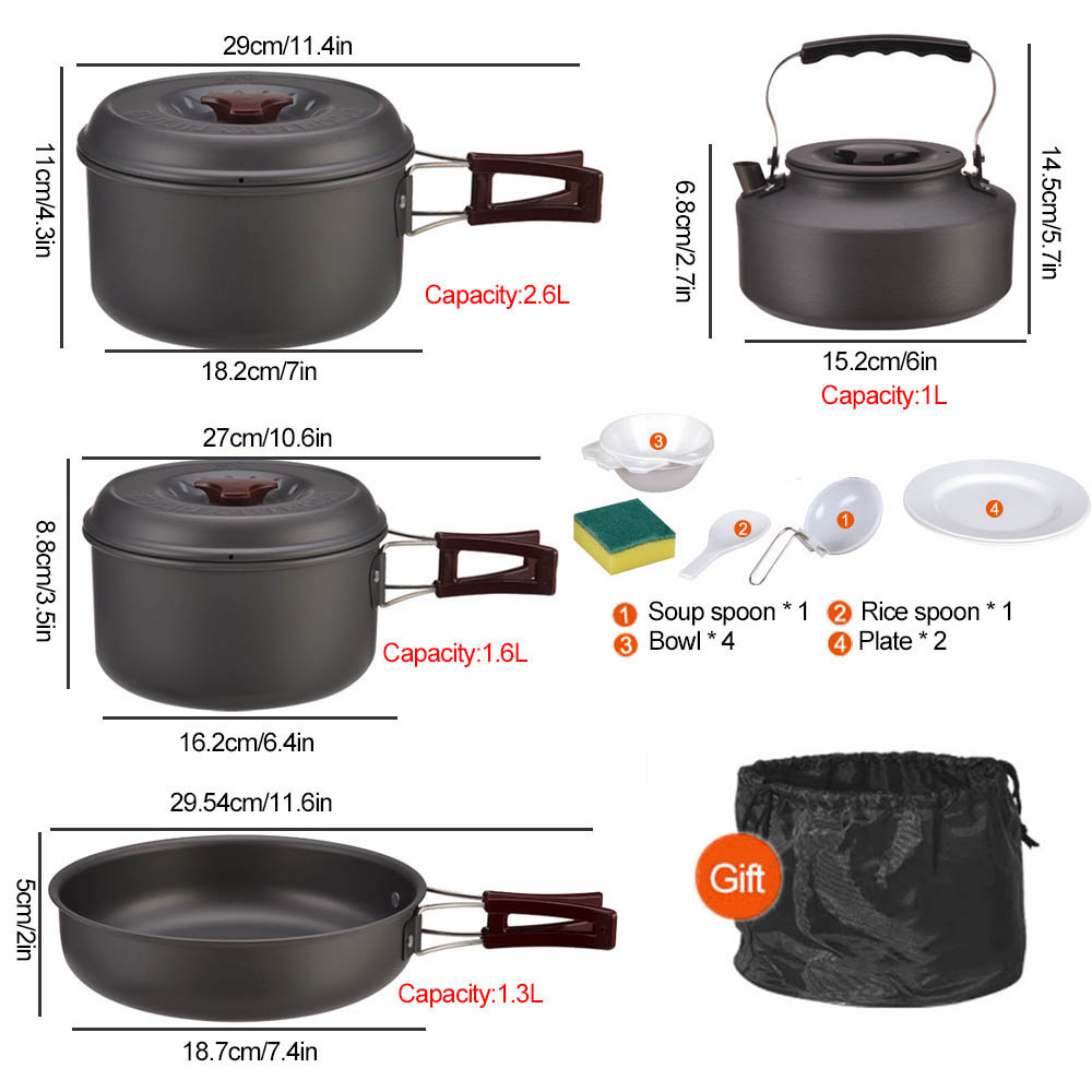 Pentola da picnic per 3-4 pers - Camping Cooking Pots And Pans Set recensione e prezzo