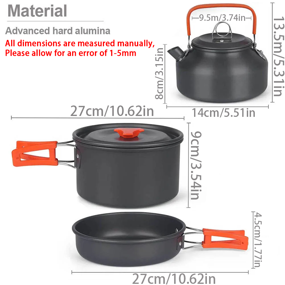 1 pz/1 set kit di pentole da c - Camping Cooking Set For 4 recensione e prezzo
