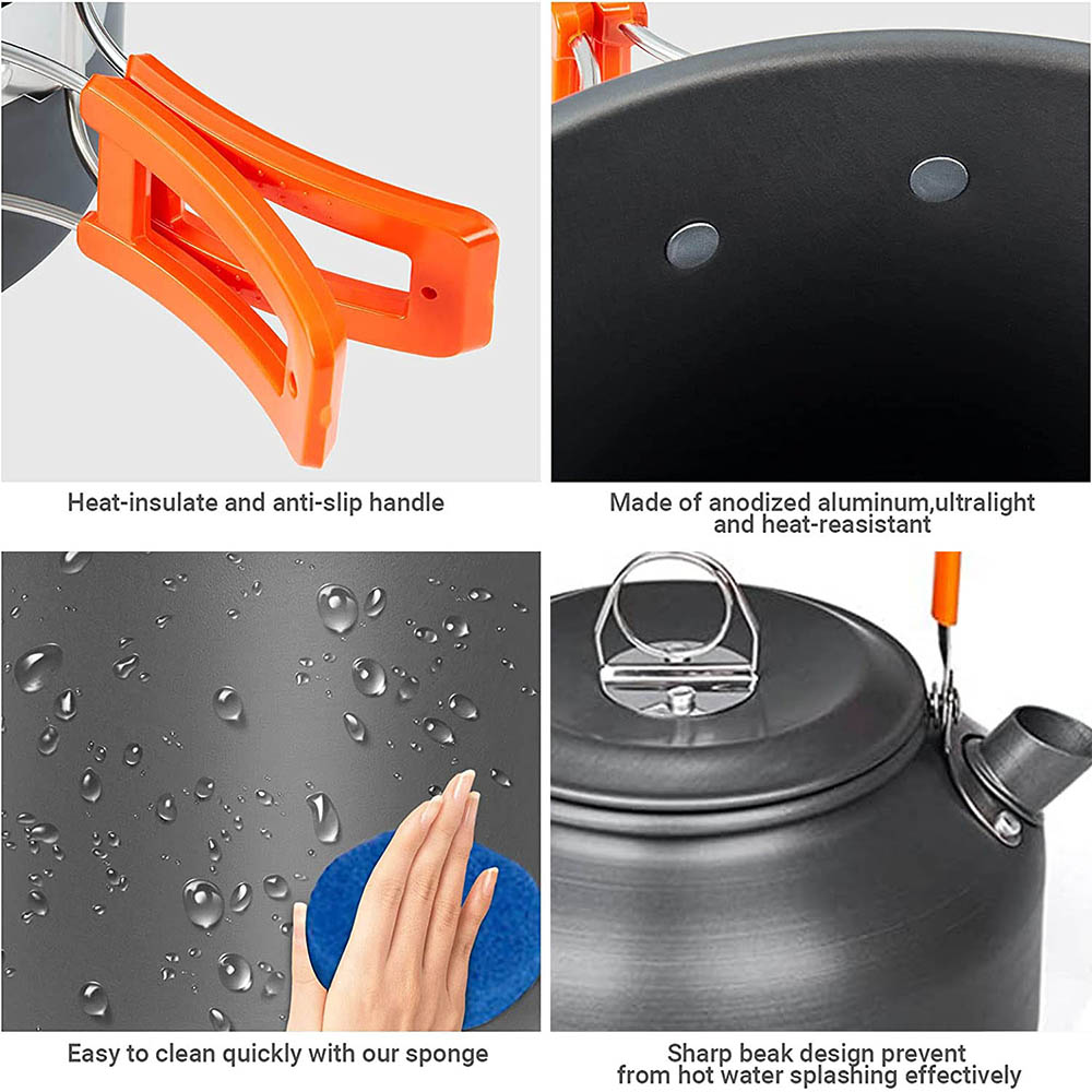 1 pz/1 set kit di pentole da c - Camping Cooking Set For 4 recensione e prezzo