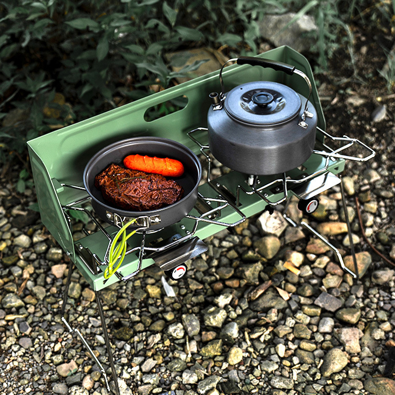Fornello a Gas Portatile da Es - Camping Double Cooking Stove recensione e prezzo
