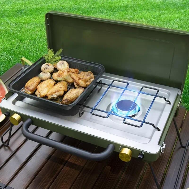 Fornello da campeggio portatil - Camping Double Cooking Stove recensione e prezzo