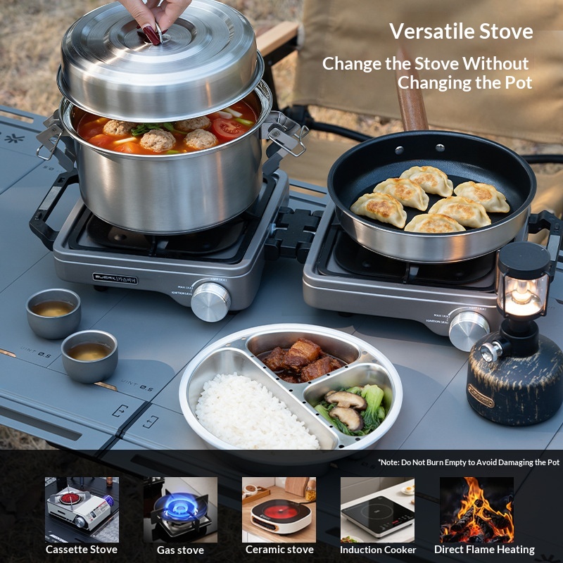 BUERK Set di Pentole e Padelle - Camping Cooking Pots And Pans Set recensione e prezzo