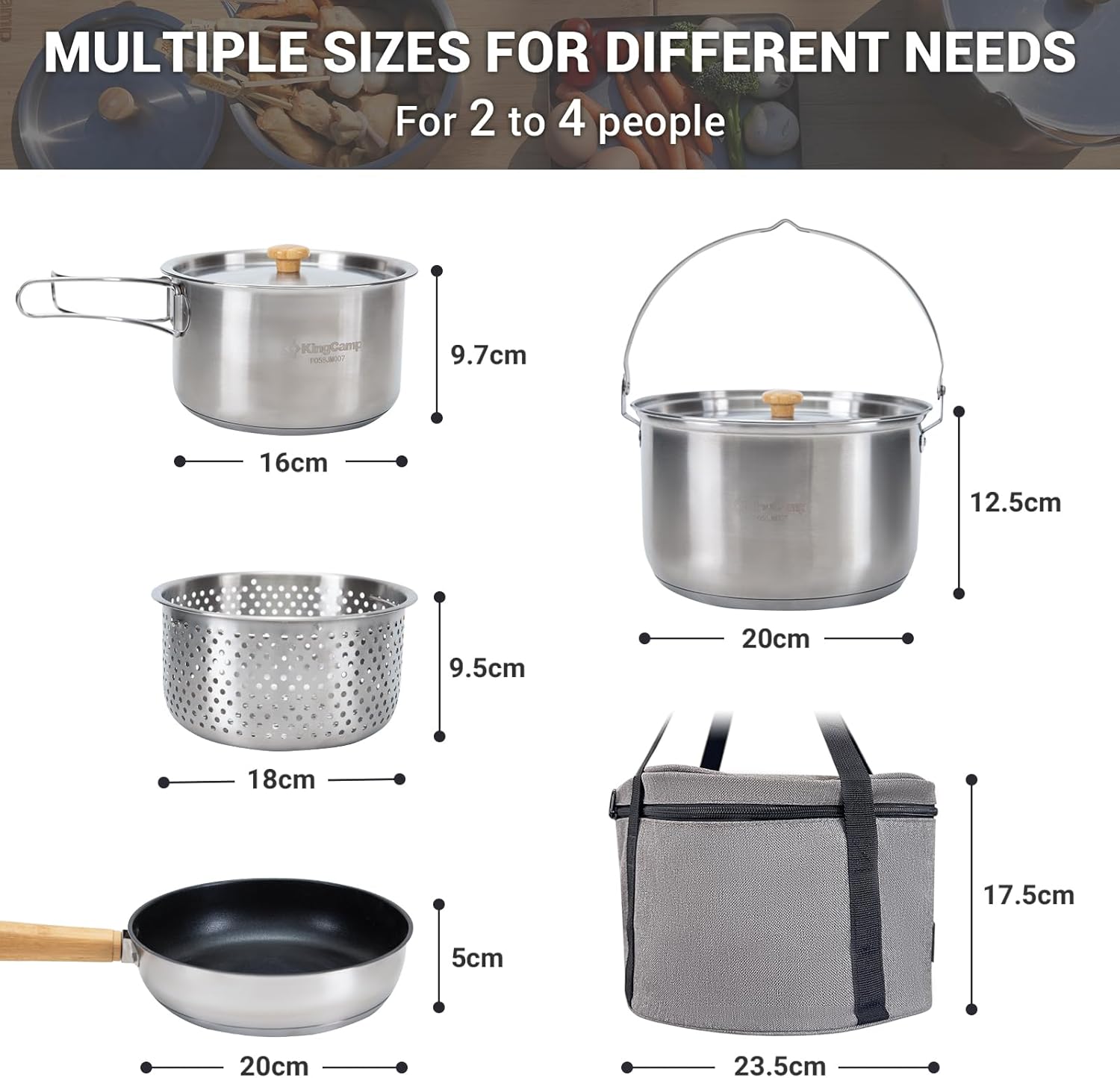 Set di Pentole da Campeggio in - Camping Cooking Pots And Pans Set recensione e prezzo