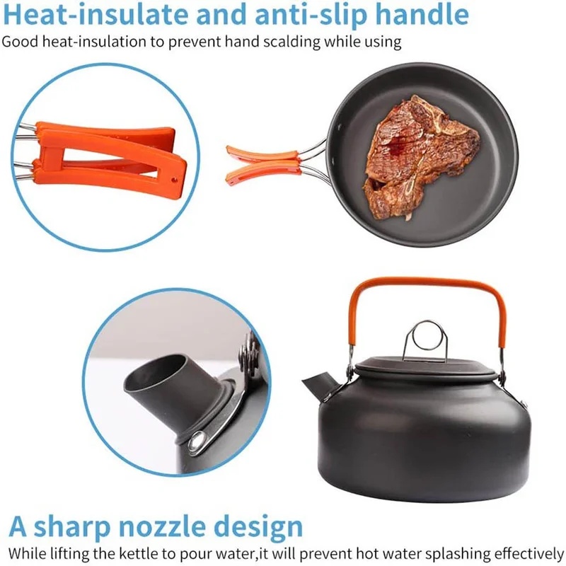 Set di Pentole da Campeggio An - Camping Cooking Set For 4 recensione e prezzo