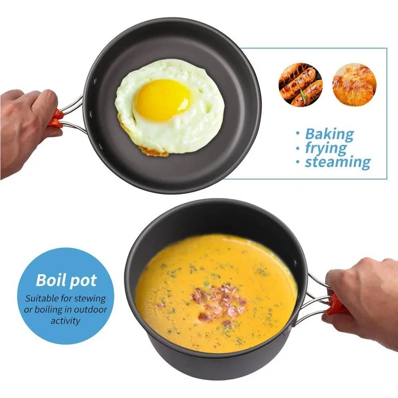 Set di Pentole da Campeggio An - Camping Cooking Set For 4 recensione e prezzo