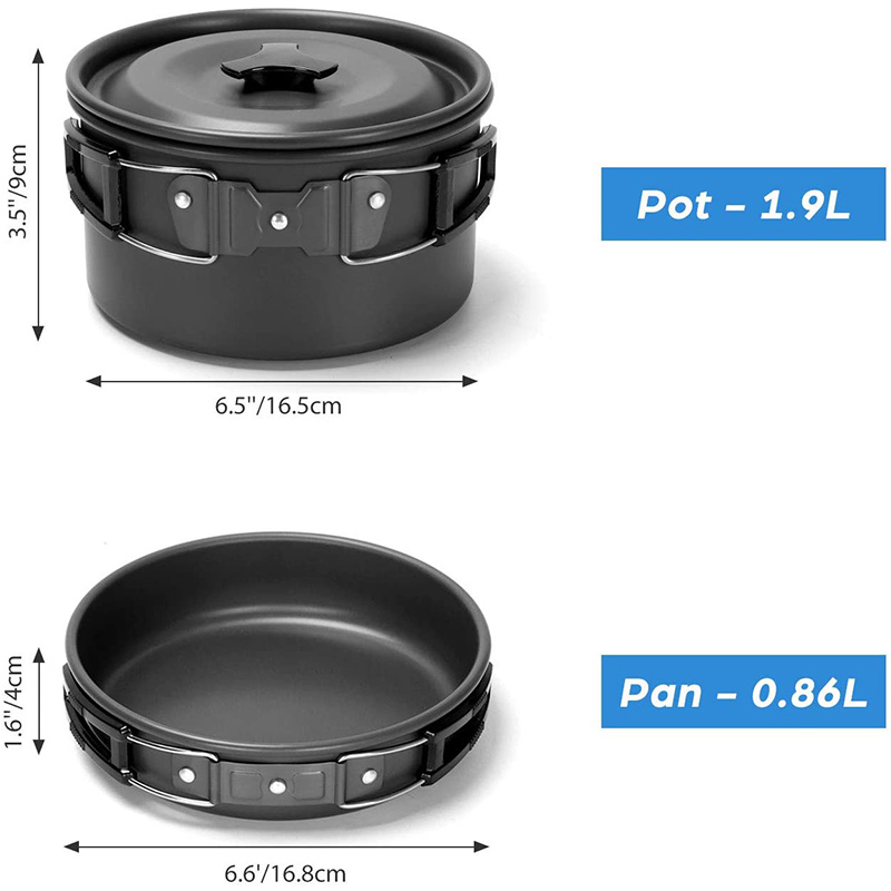 Set da Cucina per Campeggio co - Camping Cooking Pots And Pans Set recensione e prezzo
